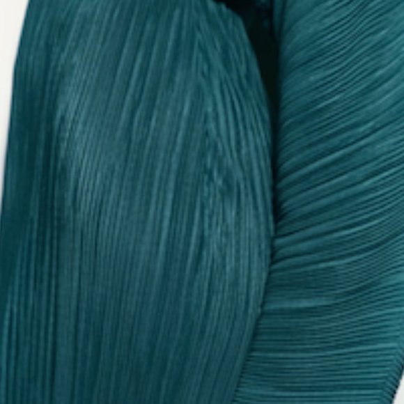 Zara Pleated Midi Dress Teal Sz Medium NWT - Picture 9 of 9